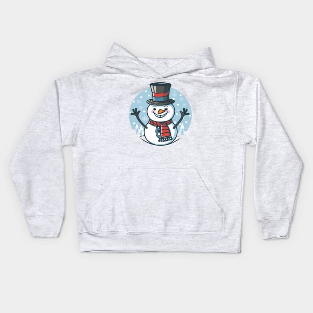 Snowman Kids Hoodie by Shop-now-4-U 